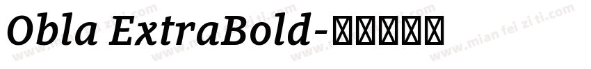 Obla ExtraBold字体转换